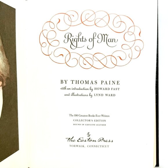 Easton Press Thomas Paine "Rights Of Man" Leather-Bound Collector's Ed. (1979) - Picture 4 of 15